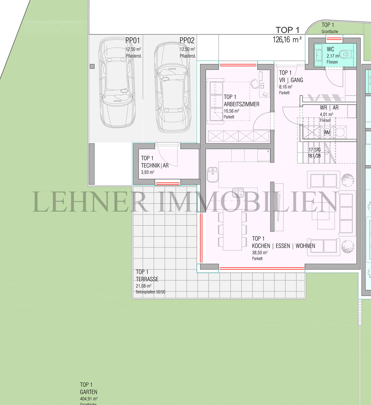 Lehner Immobilien Exklusive Doppelhaushälfte Tobelbad