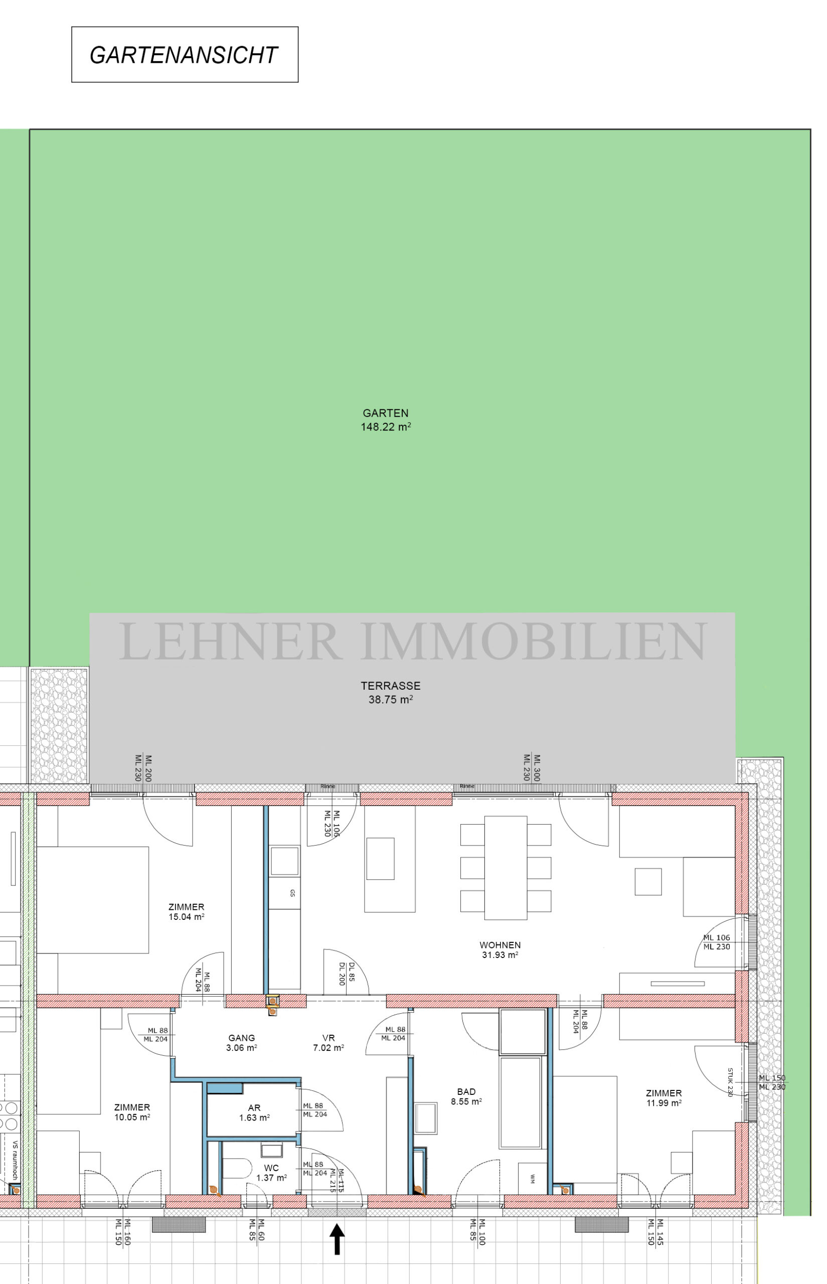 Lehner Immobilien moderne Gartenwohnung Seiersberg-Pirka