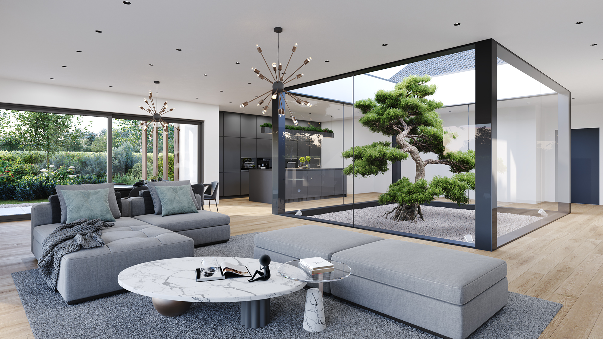 Lehner Immobilien Muttendorf extravaganter Bungalow mit Lichthof