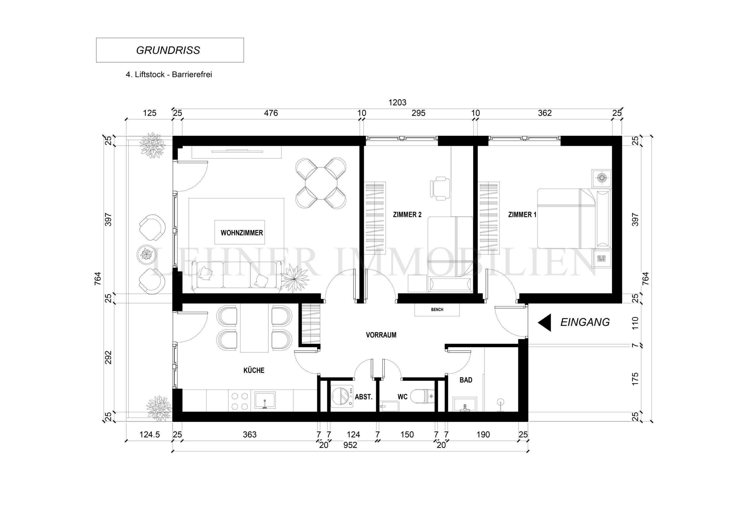 Lehner Immobilien, Sanierte moderne Wohnung an der Murpromenade in Graz-Geidorf
